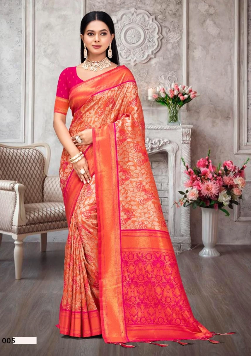 Bunawat Kalanidhi Vol 2 Kanjivaram Silk Wholesale Fancy Sares Catalog — Wholesale Sarees, MPA wholesale from Surat - Gallery Image 3